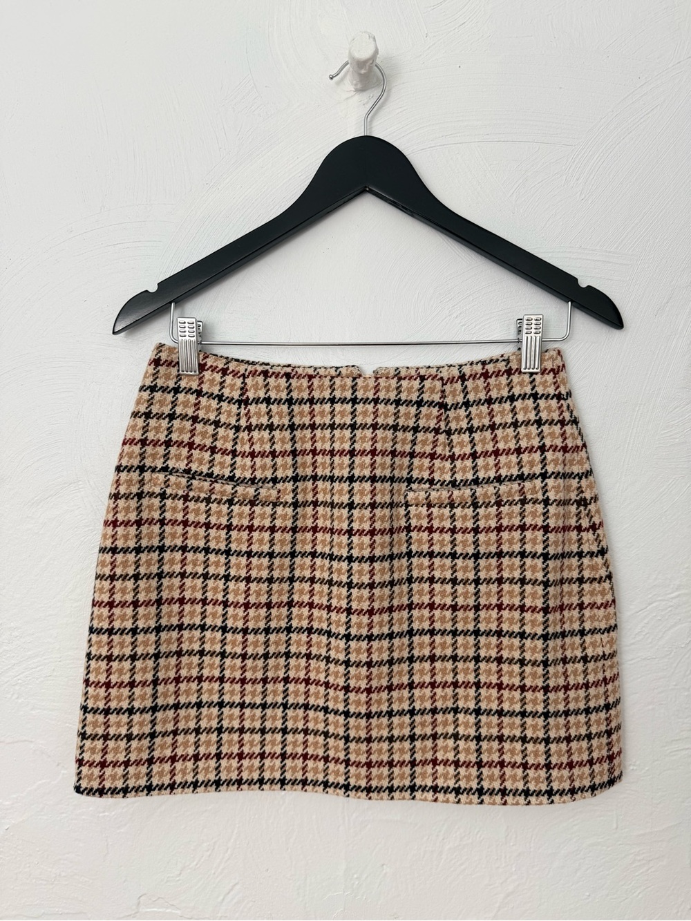 Rumored Wool Blend Classic Plaid Mini Skirt